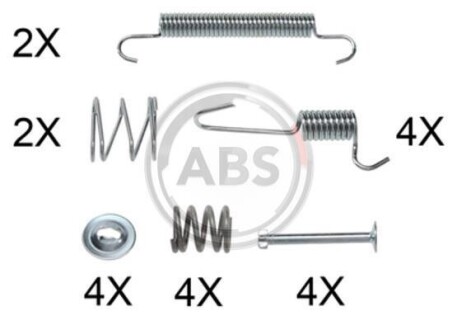 Монтажний к-кт гальмівних колодок A.B.S. 0008Q