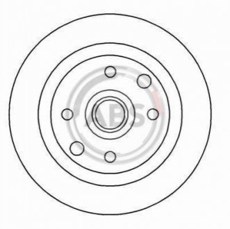 Тормозной диск задн. Cavalier/Astra/KadeVectra 87-95 A.B.S. 15893 (фото 1)