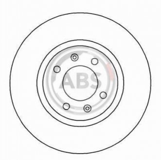 Тормозной диск перед. 406/Xantia (96-04) A.B.S. 16649 (фото 1)