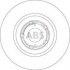 Гальмівний диск перед. Avensis T25 04- A.B.S. 17510 (фото 2)