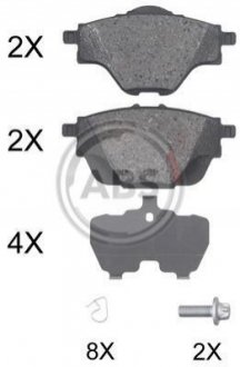 Тормозные колодки дисковые A.B.S. 35019