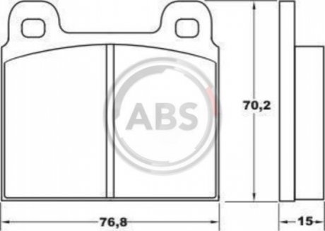 Тормозные колодки дисковые A.B.S. 36025