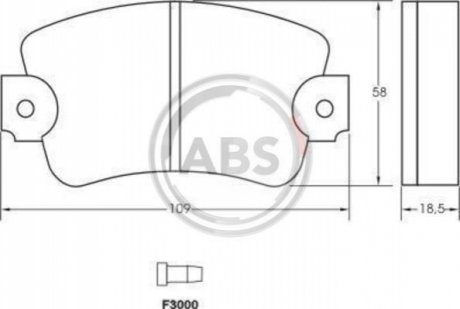 Тормозные колодки дисковые A.B.S. 36131