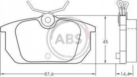 Колодки тормозные задн. Marea/Barchetta/Bravo/GTV/Spider/145/146 94-06 A.B.S. 36188