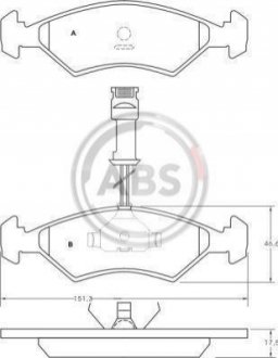 Тормозные колодки дисковые A.B.S. 36459