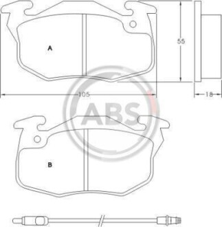 Комплект гальмівних колодок A.B.S. 36565