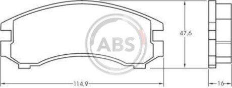Комплект гальмівних колодок A.B.S. 36611