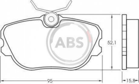 Тормозные колодки дисковые A.B.S. 36705