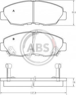 Гальмівні колодки дискові A.B.S. 36722