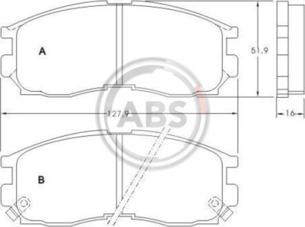 Гальмiвнi колодки дисковi A.B.S. 36763