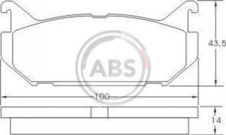 Тормозные колодки зад. Mazda 626 91-02 (akebono) A.B.S. 36796 (фото 1)