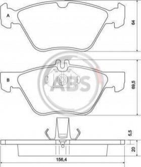 Гальмівні колодки перед W202/210 (ATE)/211 4Matic A.B.S. 36943