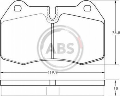 Гальмівні колодки перед. BMW 5(E39)/7(E38) 96-04 (brembo) A.B.S. 36958