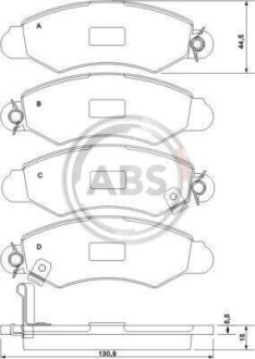 Тормозные колодки дисковые A.B.S. 37140