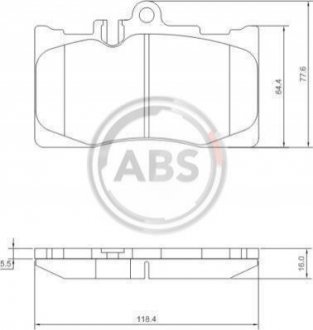 Гальмівні колодки дискові A.B.S. 37261