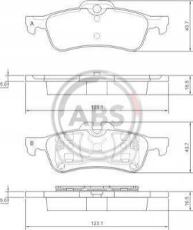 Тормозные колодки дисковые A.B.S. 37305