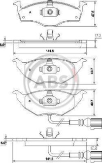 Тормозные колодки дисковые A.B.S. 37337