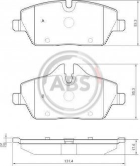 Тормозные колодки дисковые A.B.S. 37434