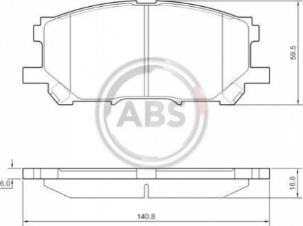 Гальмівні колодки перед. Lexus RX 03-08 (sumitomo) A.B.S. 37458