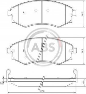 Гальмівні колодки дискові передні A.B.S. 37468