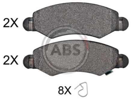 Гальмiвнi колодки дисковi замiнено на 37249 A.B.S. 37470