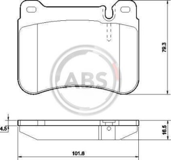 Гальмiвнi колодки дисковi A.B.S. 37506