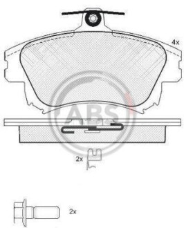 Гальмівні колодки дискові A.B.S. 37521