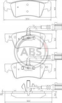 Тормозные колодки дисковые A.B.S. 37527