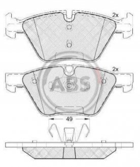 Тормозные колодки перед. Mondeo III/Jaguar X-TYPE 00- (Bosch) A.B.S. 37551