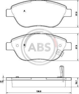 Гальмівні колодки дискові A.B.S. 37564