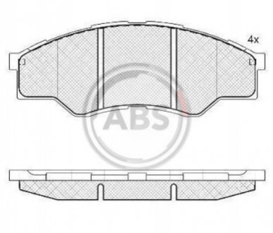 Тормозные колодки дисковые A.B.S. 37684