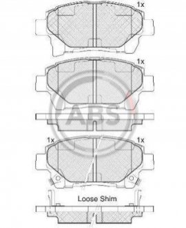 Тормозные колодки дисковые A.B.S. 37738