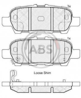 Тормозные колодки дисковые A.B.S. 37745