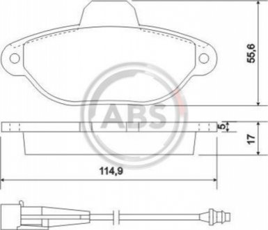 Тормозные колодки дисковые A.B.S. 37896