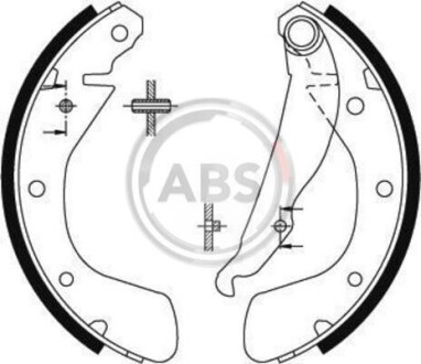 Тормозные колодки барабанные не для ABS A.B.S. 8884