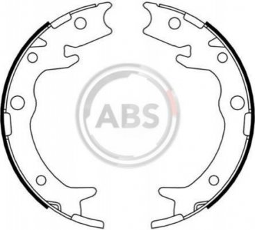 Тормозные колодки барабанные A.B.S. 9180