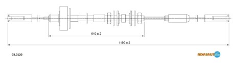AUDI трос зчеплення 100 1.9/2.2 82- ADRIAUTO 03.0120