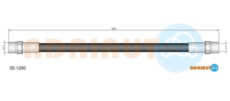 BMW гальм.шланг передн./задн.,E21,23,VOLVO 240/260/780/940/960 S90/V90 ADRIAUTO 05.1200