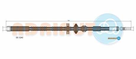 Шланг гальмівний перед. BMW 5 F10 ADRIAUTO 05.1240