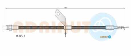 Шланг гальм. задн. прав. HYUNDAI i30 07- ADRIAUTO 10.1214.1 (фото 1)