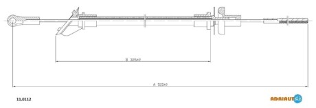 FIAT трос зчеплення Panda 45 SEAT Marbella ADRIAUTO 11.0112