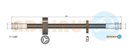 FIAT шланг гальмівний задній Bravo 1.8,2.0 95- ADRIAUTO 11.1284