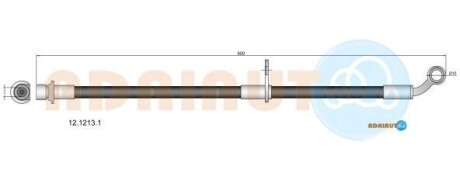 Гальмівний шланг передн. лів. HONDA CR-V -07 ADRIAUTO 12.1213.1