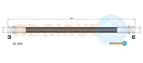 MITSUBISHI шланг гальмівний Colt,Lancer,Galant ADRIAUTO 24.1203