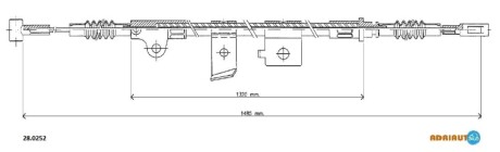 Трос ручного тормоза ADRIAUTO 28.0252