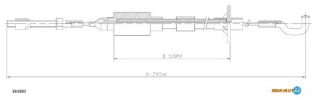 OPEL трос зчеплення Ascona,Kadett D ADRIAUTO 33.0107