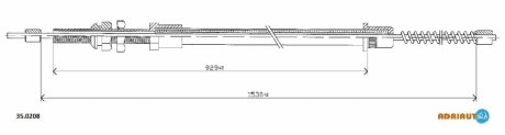 Трос остановочных тормозов ADRIAUTO 35.0208