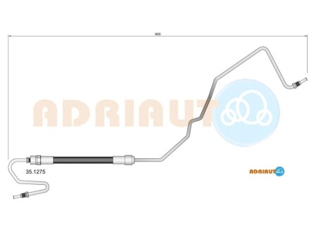 CITROEN Гальмівний шланг C4 I (LC_) 1.4-2.0 04-, PEUGEOT 307 (3A/C) 1.4-2.0 00- ADRIAUTO 35.1275