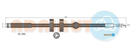 Шланг гальм. передн. PEUGEOT 607 -10 ADRIAUTO 35.1284