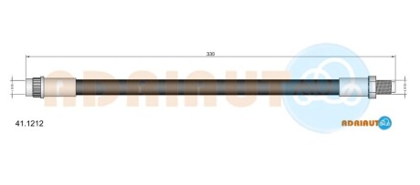 RENAULT шланг гальмівний передній Logan,Sandero,Rapid -98, Safrane -96. ADRIAUTO 41.1212